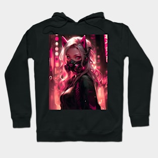 Pink Cyberpunk anime Hoodie